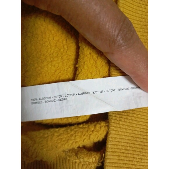 Denim & Flower Sweater Men And Women's Size S mustard color - Picture 7 of 12